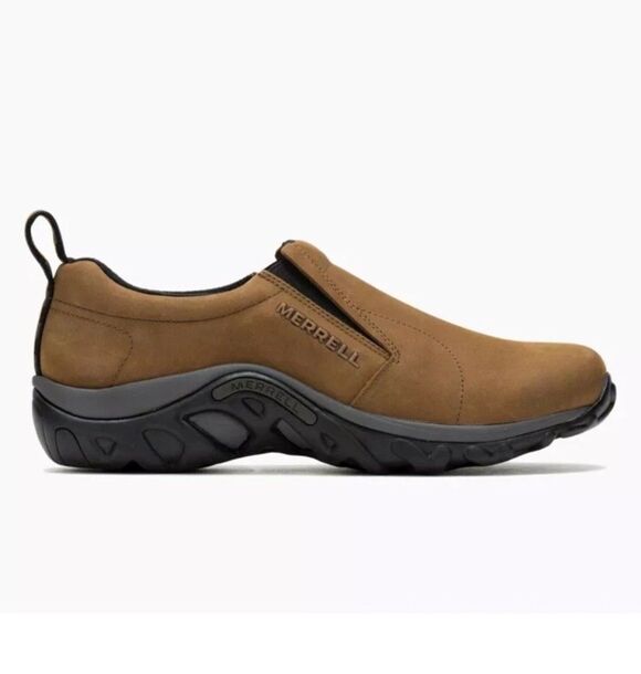 Merrell Other - Merrell Brown Jungle Moc Slip-On Shoes Nubuck Leather Comfort Men’s Size 13